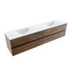 Mondiaz VICA Badkameronderkast - 200x50x45cm - 4 lades - cloud wastafel - dubbel - zonder kraangat - Talc SW1175249