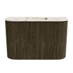 Mondiaz JOYA-DLUX 63.2cm toiletmeubel - ronding links en rechts kleur Shadow - Wastafel FAYE positie Midden Zonder kraangat kleur Nata. SW1424992