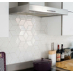 The Mosaic Factory Paris mozaïektegel - 26.6x30.5cm - wandtegel - Porselein White Glans SW75886