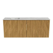 Mondiaz JOYA-DLUX 100cm meuble de toilette - couleur Chêne - Vasque FAYE position Gauche Sans trou de robinet couleur Glace SW1421972