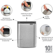 Brabantia Bo Poubelle - 4 litres - seau intérieur en plastique - acier mat SW1009828