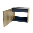 Mondiaz JOYA-DLUX 50cm toiletmeubel - kleur Dusk - Wastafel FAYE positie Links Zonder kraangat kleur Sombra. SW1426116