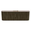 Mondiaz JOYA-DLUX 123.2cm toiletmeubel - ronding links en rechts kleur Shadow - Wastafel FAYE positie Midden 1 kraangat kleur Saba. SW1425160
