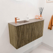 Mondiaz JOYA-DLUX 81.6cm toiletmeubel - ronding rechts kleur Dusk - Wastafel FAYE positie Links 1 kraangat kleur Saba. SW1426086