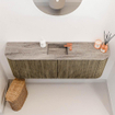 Mondiaz JOYA-DLUX 113.2cm toiletmeubel - ronding links en rechts kleur Dusk - Wastafel FAYE positie Midden 1 kraangat kleur Oza. SW1426039