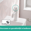 Hansgrohe Tecturis pillar kraan 80 met rechte greep m.wit SW918749