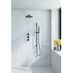 Fortifura Nebbio Ensemble de douche pluie - robinet encastré - élément encastré - barre coulissante - flexible de douche lisse - douchette à main - bras mural 35cm - douche de tête ronde - noir mat SW1237521