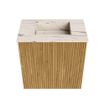 Mondiaz JOYA-DLUX Meuble de toilette 40cm - couleur Chêne - Vasque FAYE position Milieu Sans trou de robinet couleur Nata SW1423984