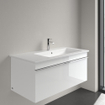 Villeroy & Boch Venticello Lavabo pour meuble 100x50cm 1 vasque droite 1 trou (et 2 trous perçables) avec trop-plein Ceramic+ stone white SW209635