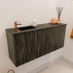 Mondiaz JOYA-DLUX 90cm meuble de toilette - couleur Shadow - Vasque FAYE position Gauche 1 trou de robinet couleur Lava. SW1422857