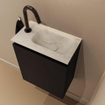 MONDIAZ TURE-DLUX Meuble WC 40 cm Urban. Lavabo EDEN Opalo position droite. Avec 1 trou de robinet. SW1104129