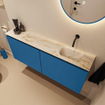 MONDIAZ TURE-DLUX Meuble de toilette 120cm Jeans. EDEN lavabo Frappe position droite. Sans trou de robinet. SW1102853