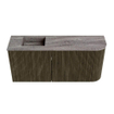 Mondiaz JOYA-DLUX 91.6cm toiletmeubel - ronding rechts kleur Shadow - Wastafel FAYE positie Links 1 kraangat kleur Oza. SW1425065