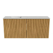 Mondiaz JOYA-DLUX 90cm toiletmeubel - kleur Oak - Wastafel FAYE positie Links Zonder kraangat kleur Opalo. SW1422161