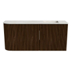 Mondiaz JOYA-DLUX 91.6cm meuble de salle de bains - arrondi gauche couleur Walnut - Vasque FAYE position Droite 1 trou de robinet couleur Ostra. SW1422653