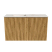 Mondiaz JOYA-DLUX Meuble de toilette 70cm - couleur Oak - Vasque FAYE position Gauche 1 trou de robinet couleur Frappe SW1421941