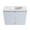 MONDIAZ TURE-DLUX Meuble toilette - 60cm - Clay - EDEN - vasque Ostra - position droite - sans trou de robinet SW1104753