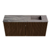 Mondiaz JOYA-DLUX 90cm meuble de salle de bains - couleur Walnut - Vasque FAYE position Droite 1 trou de robinet couleur Sombra. SW1424741