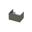 INK Wastafelonderkast - 60x45x35cm - 1 lade - greeploos - MDF lak - Mat beton groen SW416547