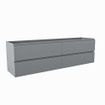 Mondiaz Hay Meuble sous vasque - 170x40x50cm - 4 tiroirs - softclose - 1 découpe au centre - Plata SW1016140