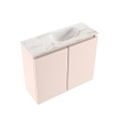 MONDIAZ TURE-DLUX Meuble de WC 60cm Rosee. EDEN lavabo Frappe position droite. Sans trou de robinet. SW1102936