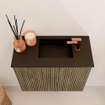 Mondiaz JOYA 50cm toiletmeubel - kleur Dusk - Wastafel FAYE positie Rechts 1 kraangat kleur Urban. SW1421665