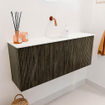 Mondiaz JOYA 100cm toiletmeubel - kleur Shadow - Wastafel FAYE positie Midden Zonder kraangat kleur Talc. SW1421410