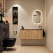 MONDIAZ TURE-DLUX Meuble toilette - 120cm - Washed Oak - EDEN - vasque Lava - position droite - 1 trou de robinet SW1104105