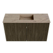 Mondiaz JOYA-DLUX Meuble de salle de bains 70cm - couleur Shadow - Vasque FAYE position Milieu Sans trou de robinet couleur Arena SW1424801