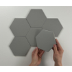 Terravito Bereno carreau mural et de sol - 15x17cm - 9mm - Hexagone - Gris mat brillant SW476705