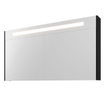 Proline Spiegelkast Premium met geintegreerde LED verlichting, 3 deuren 140x14x74cm Mat zwart SW656928