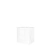 Proline elegant ensemble de meubles de salle de bain 60x46x54cm meuble symétrique blanc brillant avec 1 trou pour robinetterie porcelaine blanc brillant SW349378