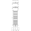 Plieger Florian Nxt M designradiator enkel horizontaal met middenaansluiting 1710x500mm 901W wit 7255421