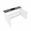 MONDIAZ TURE-DLUX meuble de toilettes 100cm Talc. EDEN lavabo Lava position centrale. Sans trou de robinet. SW1103633
