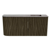 Mondiaz JOYA-DLUX 91.6cm toiletmeubel - ronding links kleur Shadow - Wastafel FAYE positie Rechts 1 kraangat kleur Oza. SW1425069