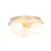 QAZQA Cederic badkamer plafondlamp - 23x23x10.3cm - 3 lichts - rond - messing (goud) SW1187240