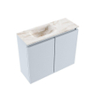 MONDIAZ TURE-DLUX Meuble toilette - 60cm - Clay - EDEN - vasque Frappe - position gauche - 1 trou de robinet SW1102682