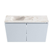 MONDIAZ TURE-DLUX 80cm toiletmeubel Clay. EDEN wastafel Frappe positie links. Met 1 kraangat. SW1102732