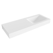 Mondiaz CLOUD Lavabo suspendu sans talc - 120cm - lavabo à droite - bord de 12cm - Solid Surface Talc SW430276