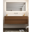 Mondiaz VICA ensemble de meuble de salle de bain - 150cm - meuble sous-vasque reposant - 2 tiroirs - lavabo moon milieu - sans trou de robinet version XL 60cm de haut SW1089673