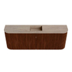 Mondiaz JOYA-DLUX Meuble de salle de bains 113.2cm - arrondi gauche et droite couleur Ruby - Vasque FAYE position Milieu 1 trou de robinet couleur Saba SW1425635