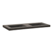 BRAUER Magma lavabo - 120x46x5cm - 2 bacs - 0 trous de robinet - pierre naturelle - basalte anthracite SW10779