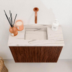 Mondiaz JOYA-DLUX 50cm toiletmeubel - kleur Ruby - Wastafel FAYE positie Midden Zonder kraangat kleur Nata. SW1425410