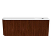 Mondiaz JOYA 111.6cm toiletmeubel - ronding links kleur Ruby - Wastafel FAYE positie Rechts Zonder kraangat kleur Talc. SW1421777