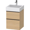 Duravit D-neo Meuble sous vasque 48.4x44.2x62.5cm 2 tiroirs Chêne naturel mat SW640847