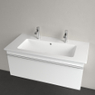 Villeroy & Boch Venticello Lavabo pour meuble avec lavabo au centre 100x50cm avec 2x1 trou pour robinetterie avec trop plein blanc 1025116