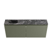 MONDIAZ TURE-DLUX Meuble de toilettes 120cm Army. Lavabo EDEN Lava position gauche. Avec 1 trou de robinet. SW1103671