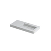 INK Pitch wastafel - 100x45x9cm - 1 wasbak rechts - 0 kraangaten - drain keramiek Calacatta mat SW693332