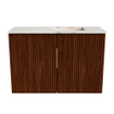 Mondiaz JOYA-DLUX 60cm toiletmeubel - kleur Ruby - Wastafel FAYE positie Rechts Zonder kraangat kleur Frappe. SW1426226