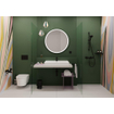 Hansgrohe Xarita Lite S Miroir - 90cm - rond - éclairage LED - interrupteur mural - noir mat SW1165041